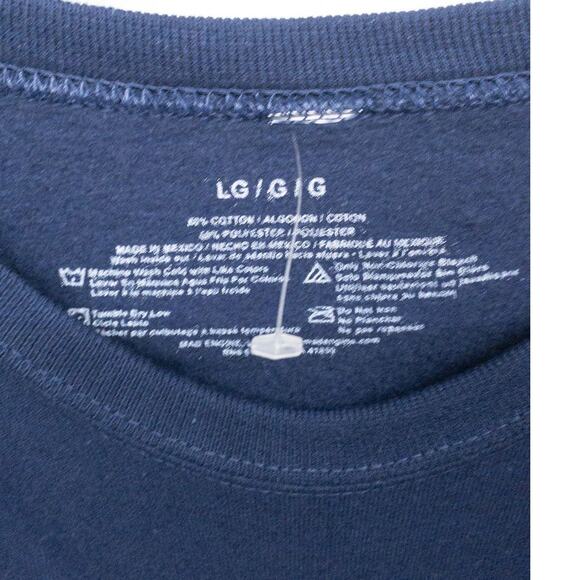 Mad Engine NASA US Flag Logo Crew Neck Sweatshirt Navy Blue L Men's - Picture 6 of 6